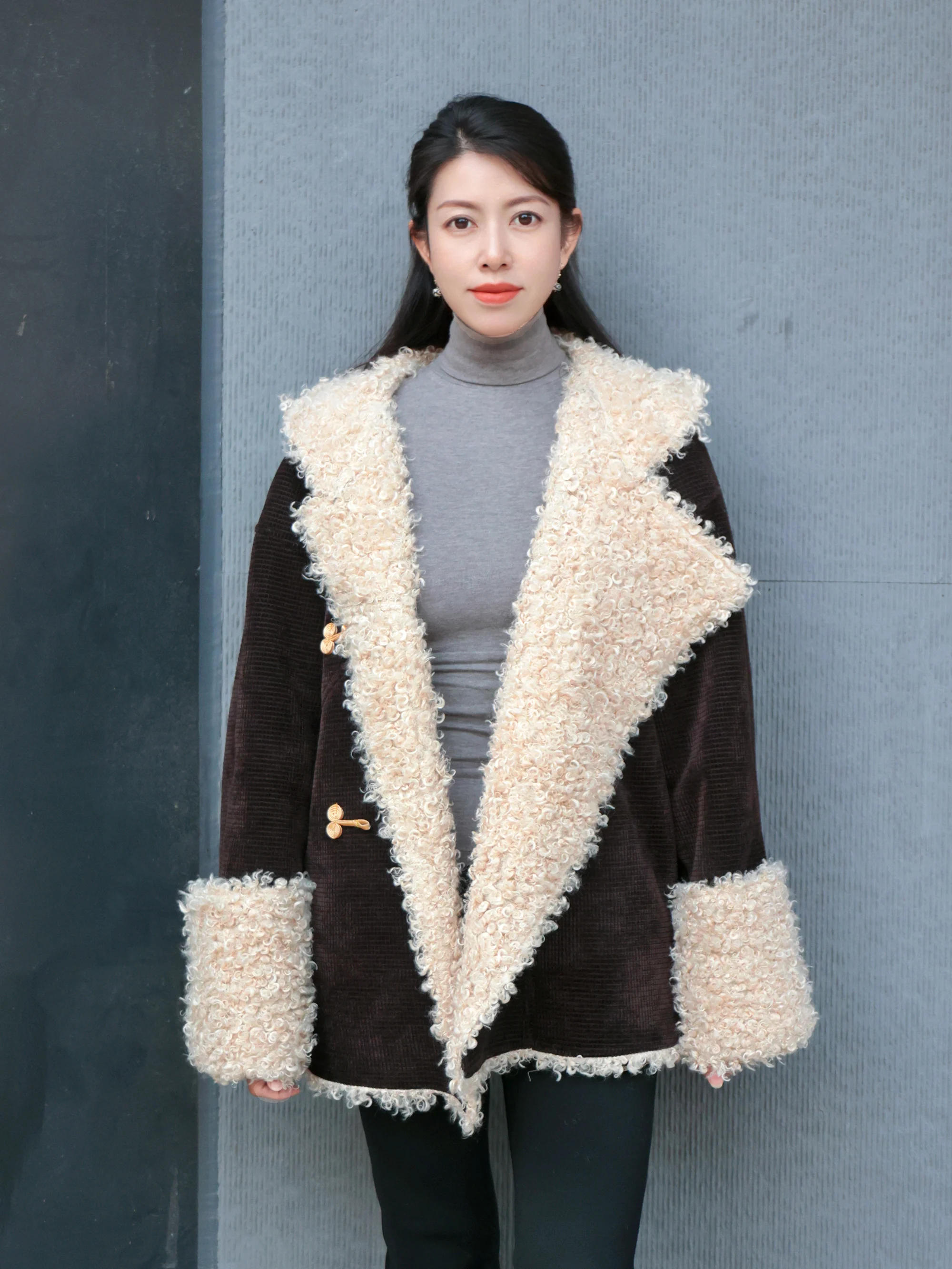 

Зимнее пальто Thiened Fce, женская тибетская одежда, дизайн шляпы, традиционная китайская мода, длинная све, обычная длина