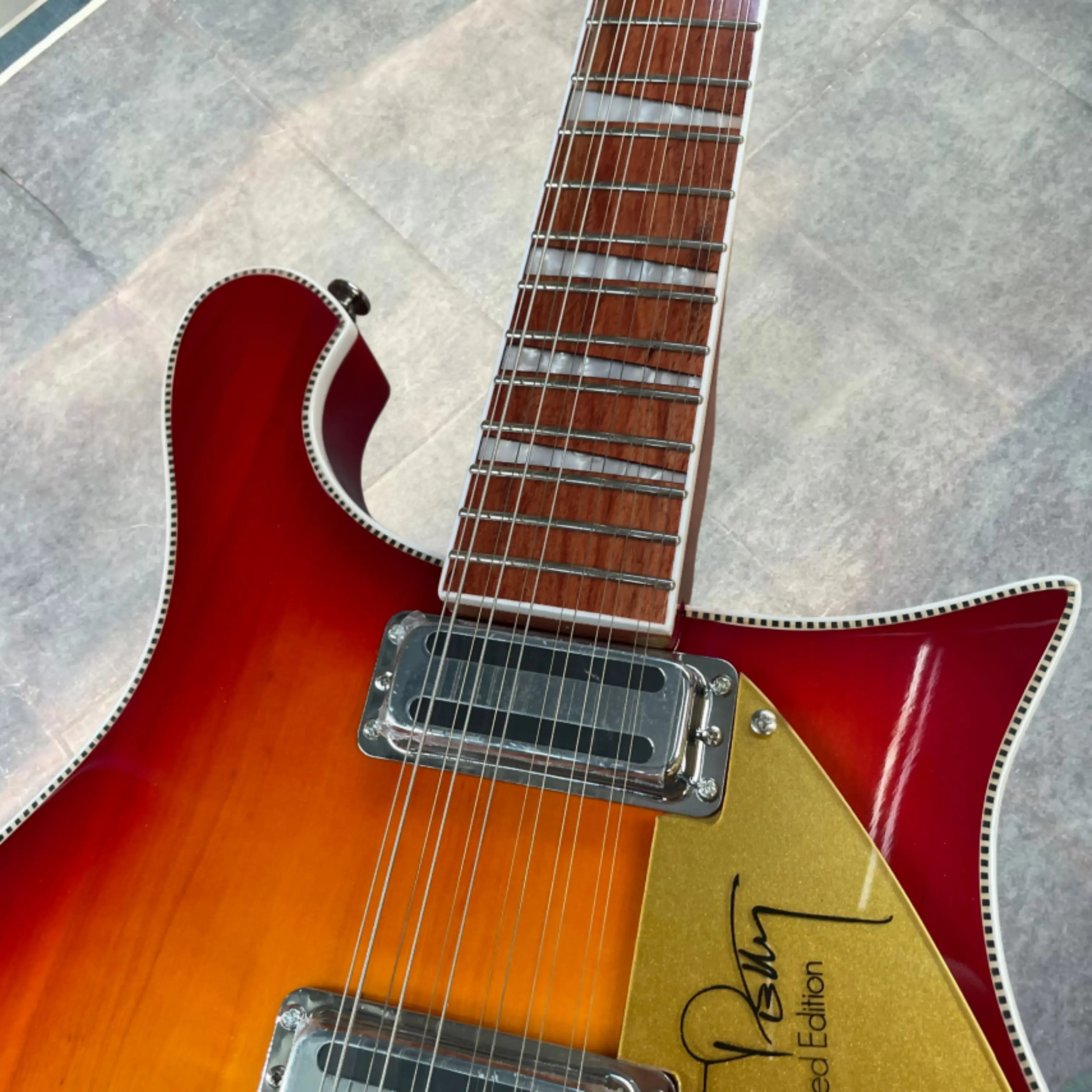 CS Color 12-String Electric Guitar With Multi-Knob Tone Control, Solid Wood Body Guitars, Vintage Rock Sound Guitarra