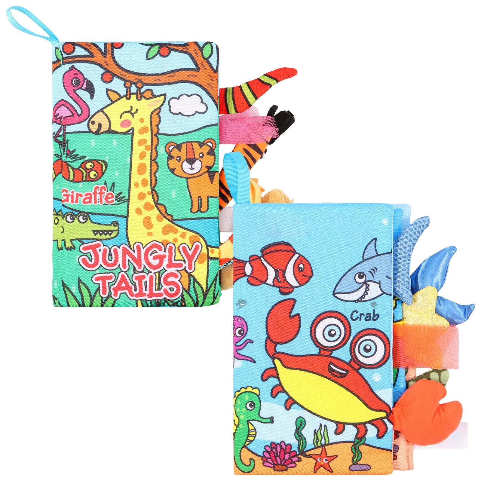 Cartoon Animal Face Matching Cloth Book Torn Baby Stereo Cloth Book Montessori Early Educational Teaching Toddler Books Gifts