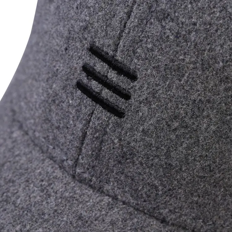 Big Head Men Women Woolen Baseball Cap Winter Wide Brim Warm Snapback Hat Plus Size 58-60cm 61-65cm