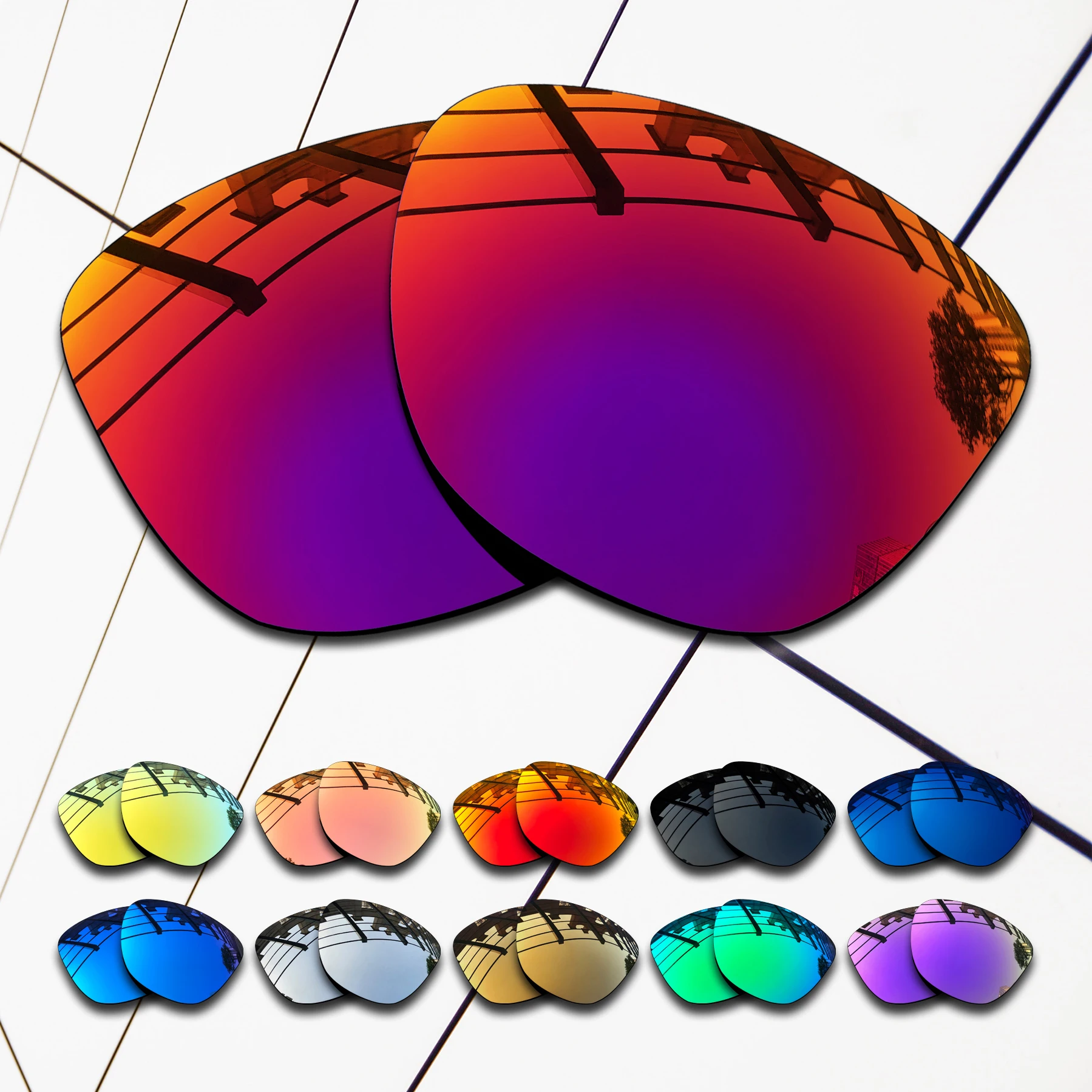 

Wholesale E.O.S Polarized Replacement Lenses for Oakley Frogskins XS OJ9006 Sunglasses - Varieties Colors