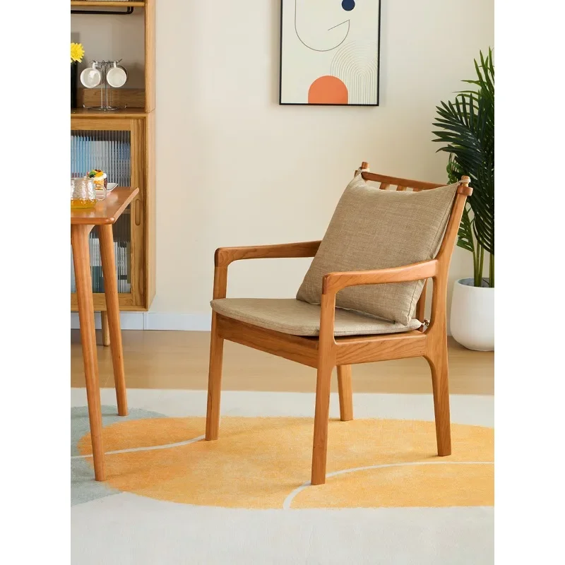 Solid wood cherry wood, backrest armchair, home study computer desk and chair