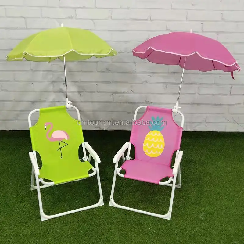 Wholesale Custom Clip Kids Beach Baby Chair Backrest Foldable With Umbrella