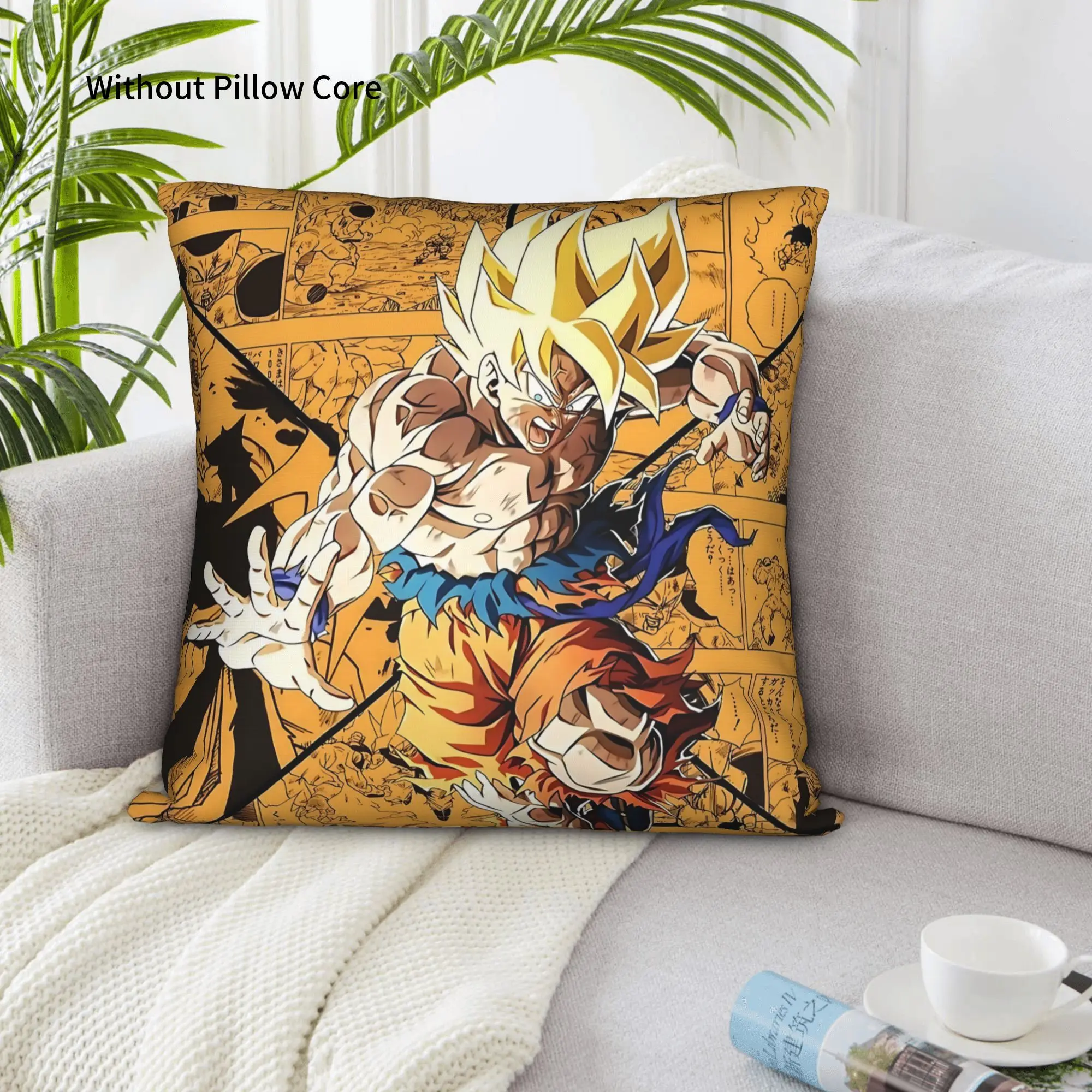 1PC Dragon Ball Goku Pillow Case Double-Sided Printing Anime Sofa Cushion Bedroom Bedside Pillow