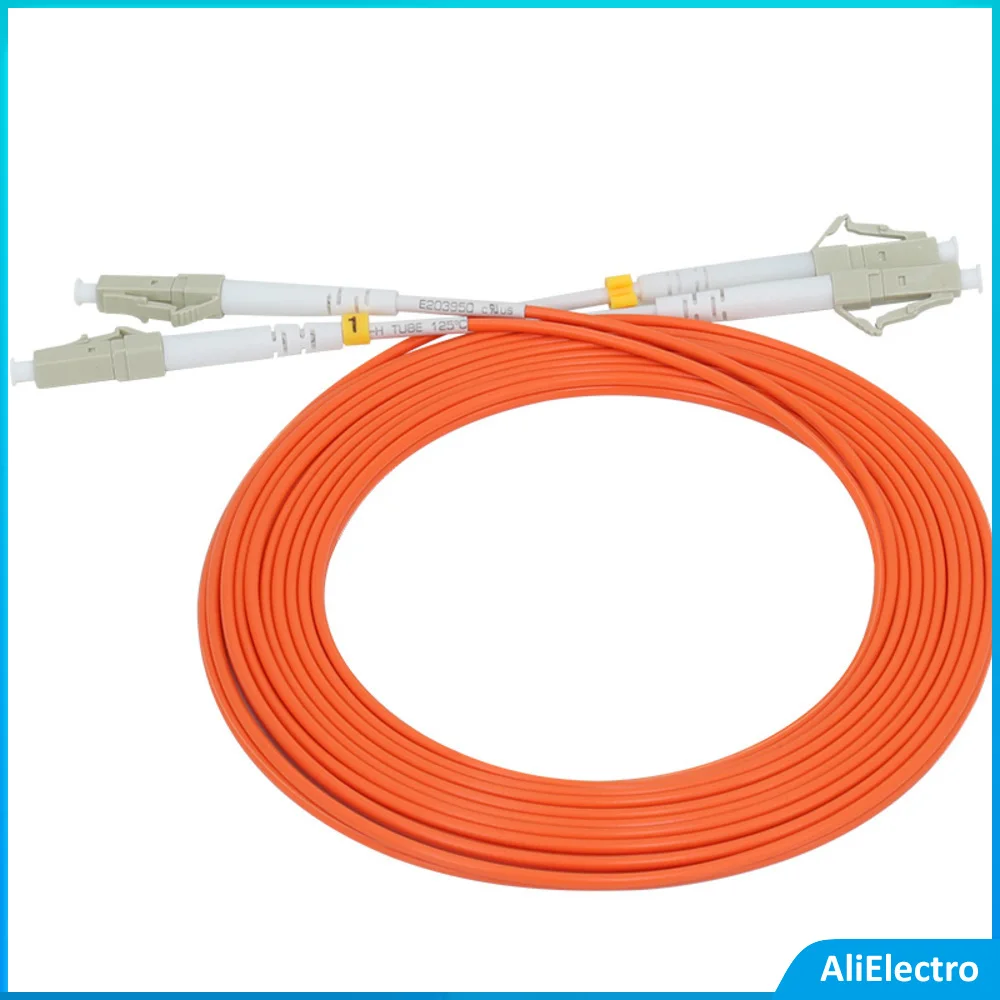 

10pcs 1000Mbps Multimode Fiber Jumper LC-LC Fiber Patch Cord LC/UPC-LC/UPC MM Duplex OM2 1m 2m 3m 5m 10m