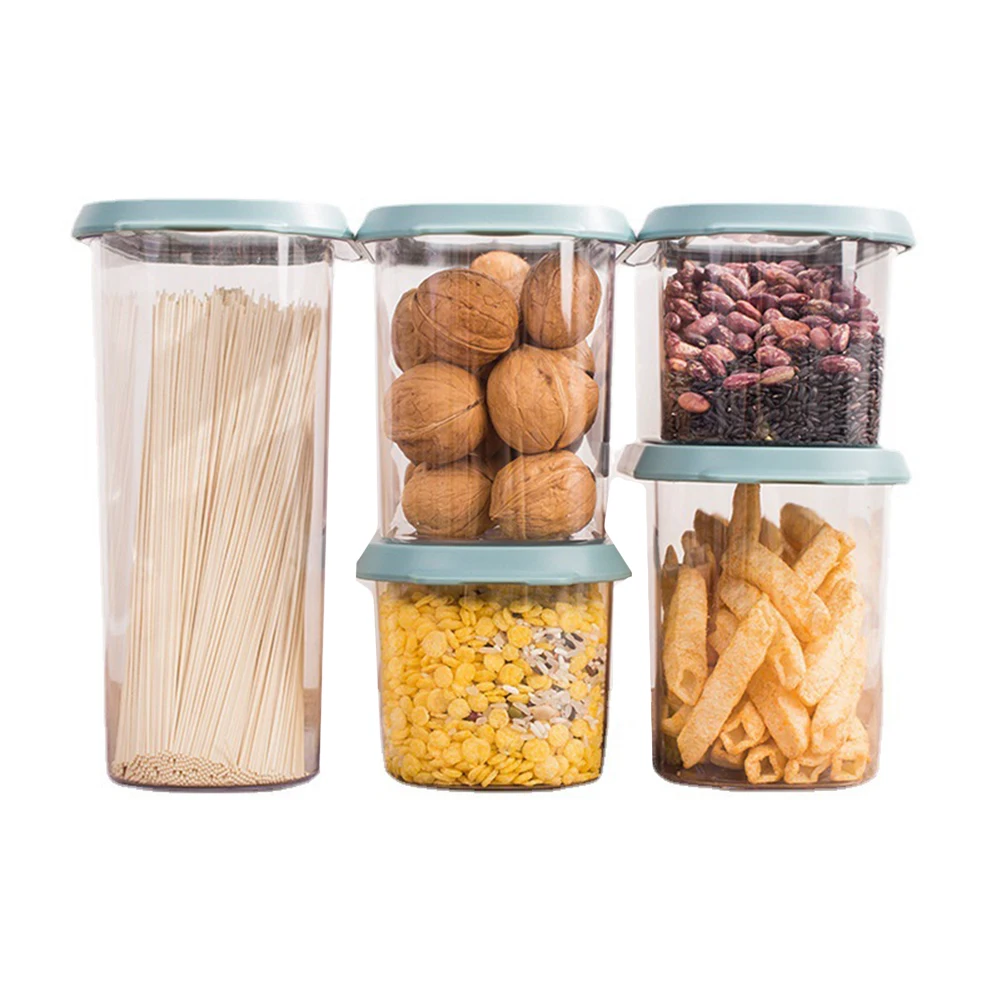

7pcs/Set Food Storage Containers Set 37x22x15cm Airtight Plastic Food Storage Containers Set Kitchen Organizer Kitchen Bottles