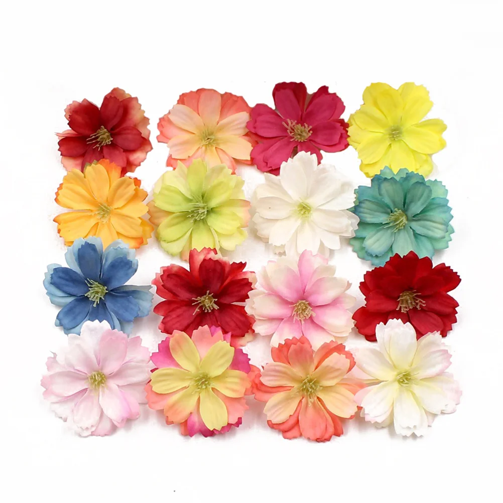 

50Pcs Simulation Plum Blossom Flowers DIY Craft Supplies Wedding Party Home Decor Scrapbooking Wintersweet Decoration
