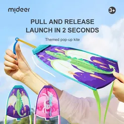 Mideer Children's Portable Catapult Kite Cartoon Elastic Ejection Kite Unicorn Pterosaur Outdoor Toy For Kids 3Y+