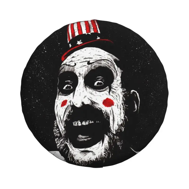 Killer Clown Family Man Tire Cover Custom 4WD 4x4 SUV Captain Spaulding Spare Wheel Protector for Jeep Grand 14 15