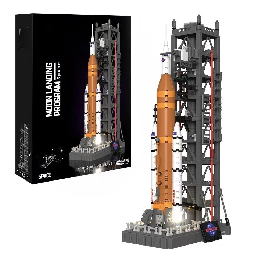

Creative Expert Moon Landing Program Space Rocket X Buildings Sets,City Model Buildings Blocks Gift for Adults Kids 908+PCS