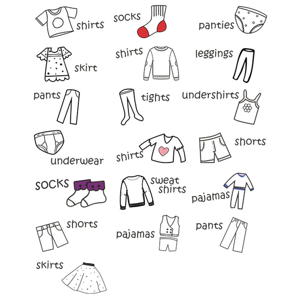 

Dresser Sort Labels Wardrobe Stickers Classification Removable Pvc Clothing Decals