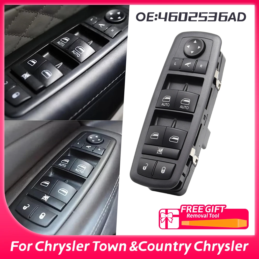 4602536AD Botón de interruptor de control de ventana eléctrica para Chrysler Town & Country Chrysler Grand Voyager Lancia Grand Voyager 2008 - 2012