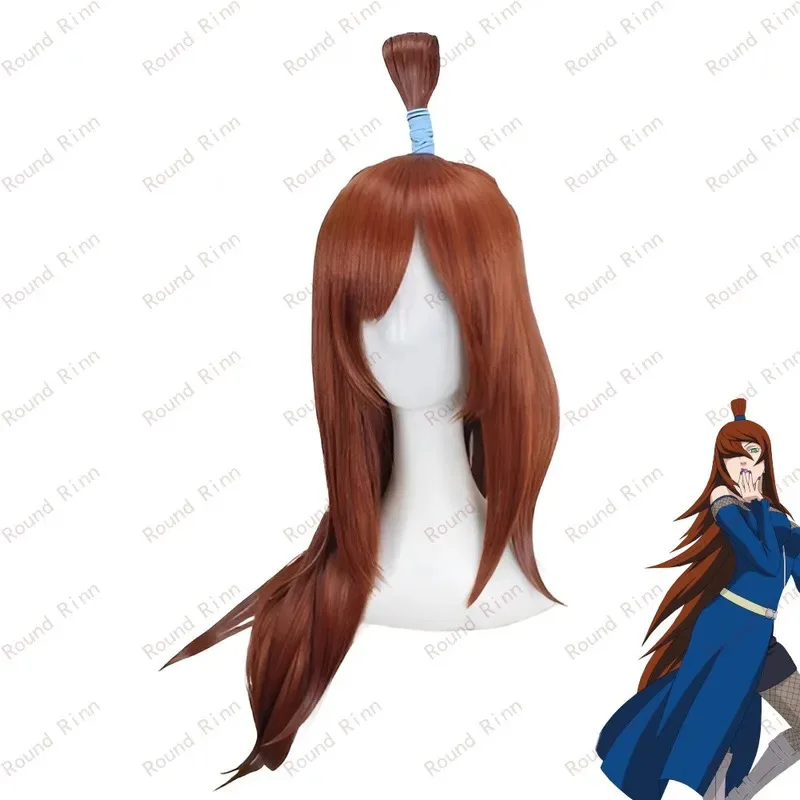 el-quinto-mizukage-terumi-mei-cosplay-disfraz-sombreros-prop-peluca-marron-pelo-super-largo