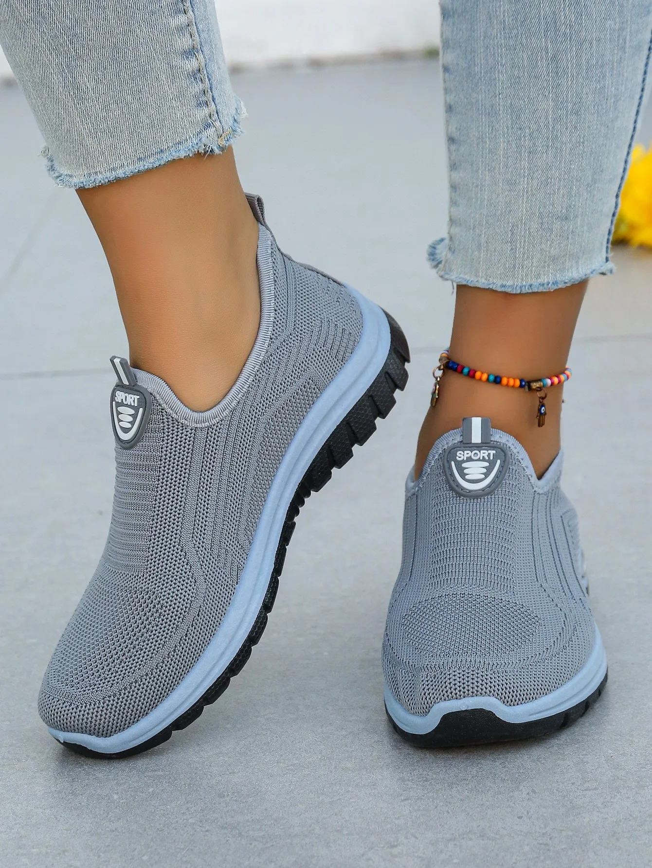 Damen Sommer Neue Atmungsaktive Slip-On Schuhe Weiche Sohle Leichtgewichtig Bequem PVC-Material Freizeitschuhe Einfach zu Tragen – Detail 9