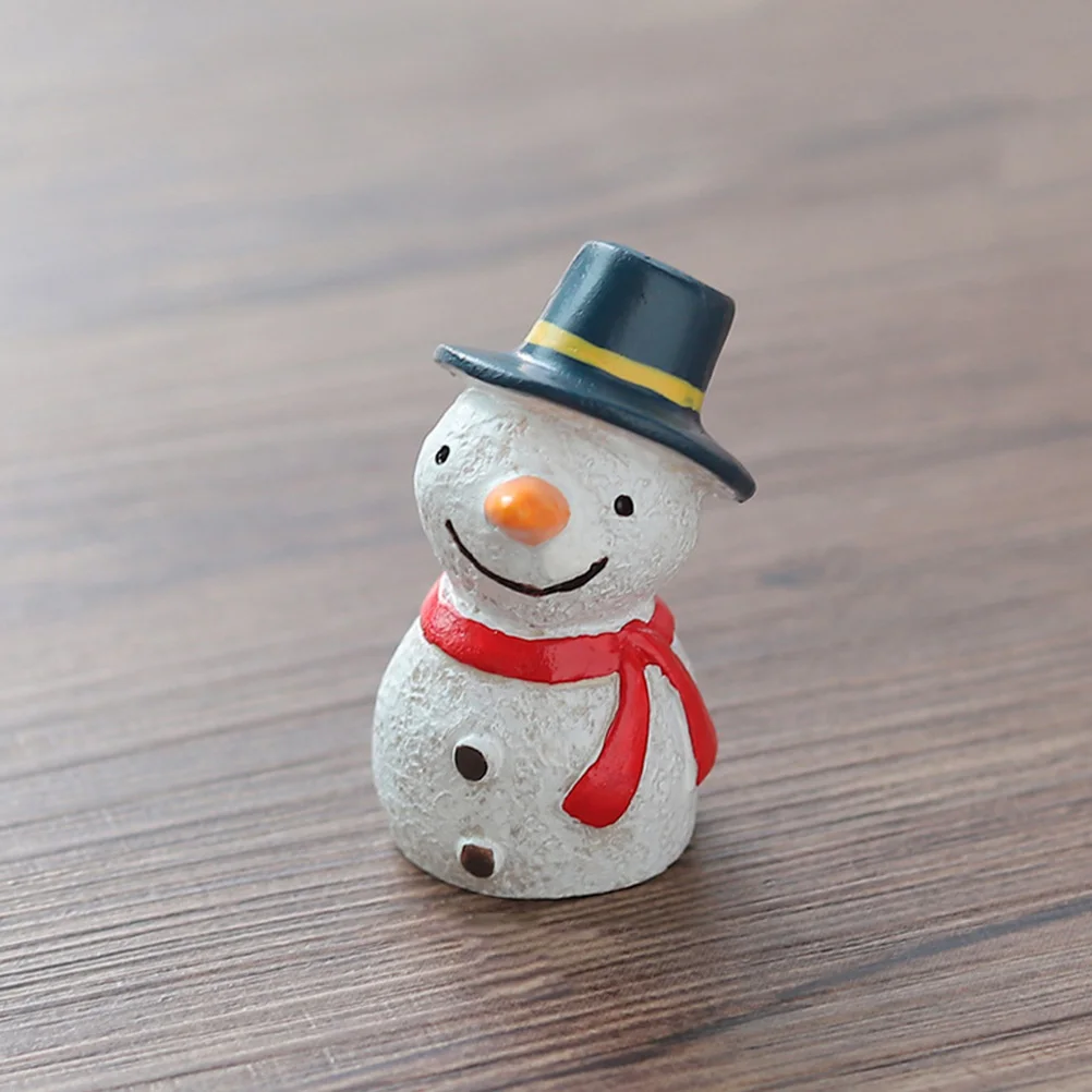 

3 Pcs Miniature Snowman Resin Decorations Rich Colors Christmas Atmosphere House Garden Outdoor L scaping Flower Pot