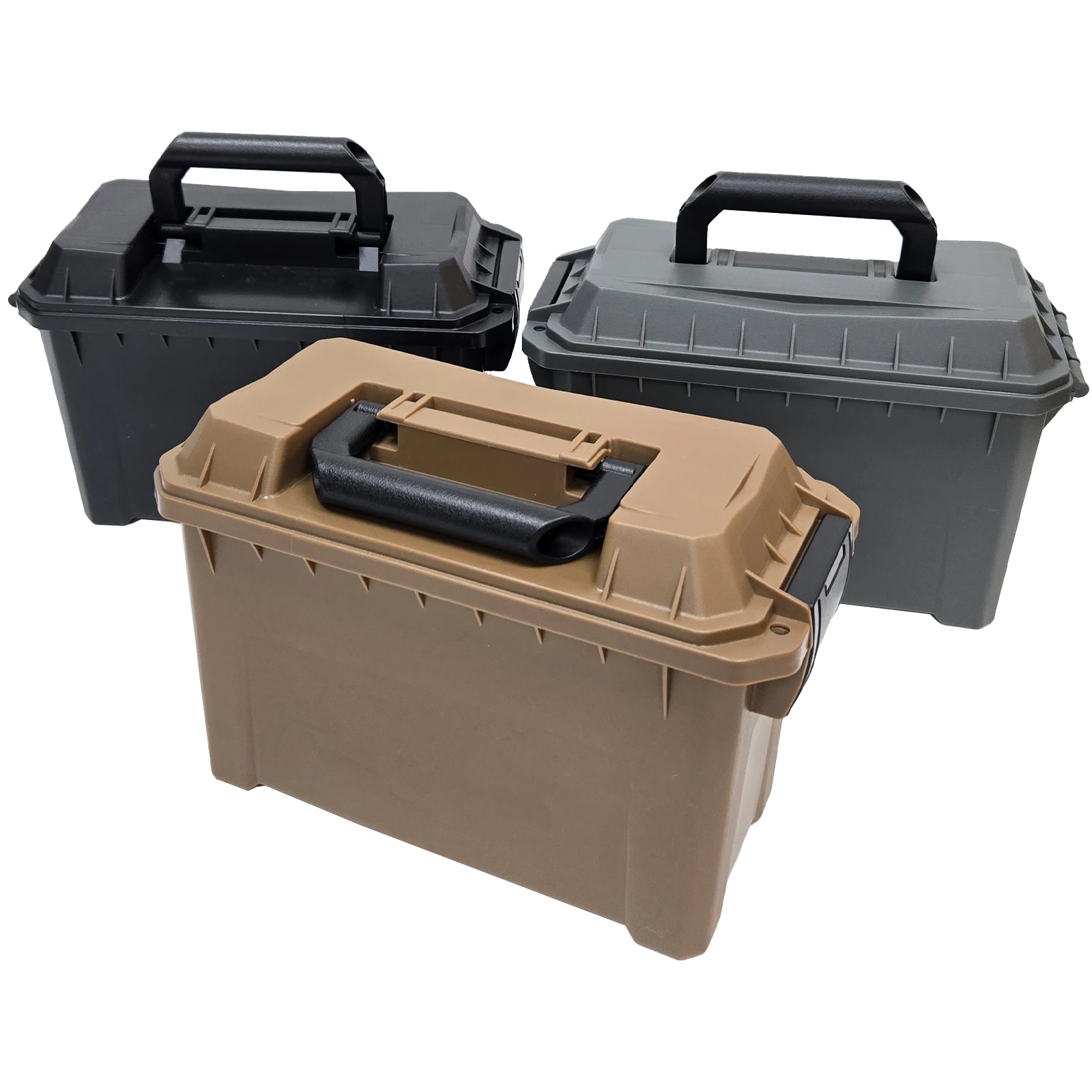 Customizable Color Logo Waterproof  Dustproof Hunting Gear Plastic Ammo Storage Box with Handle