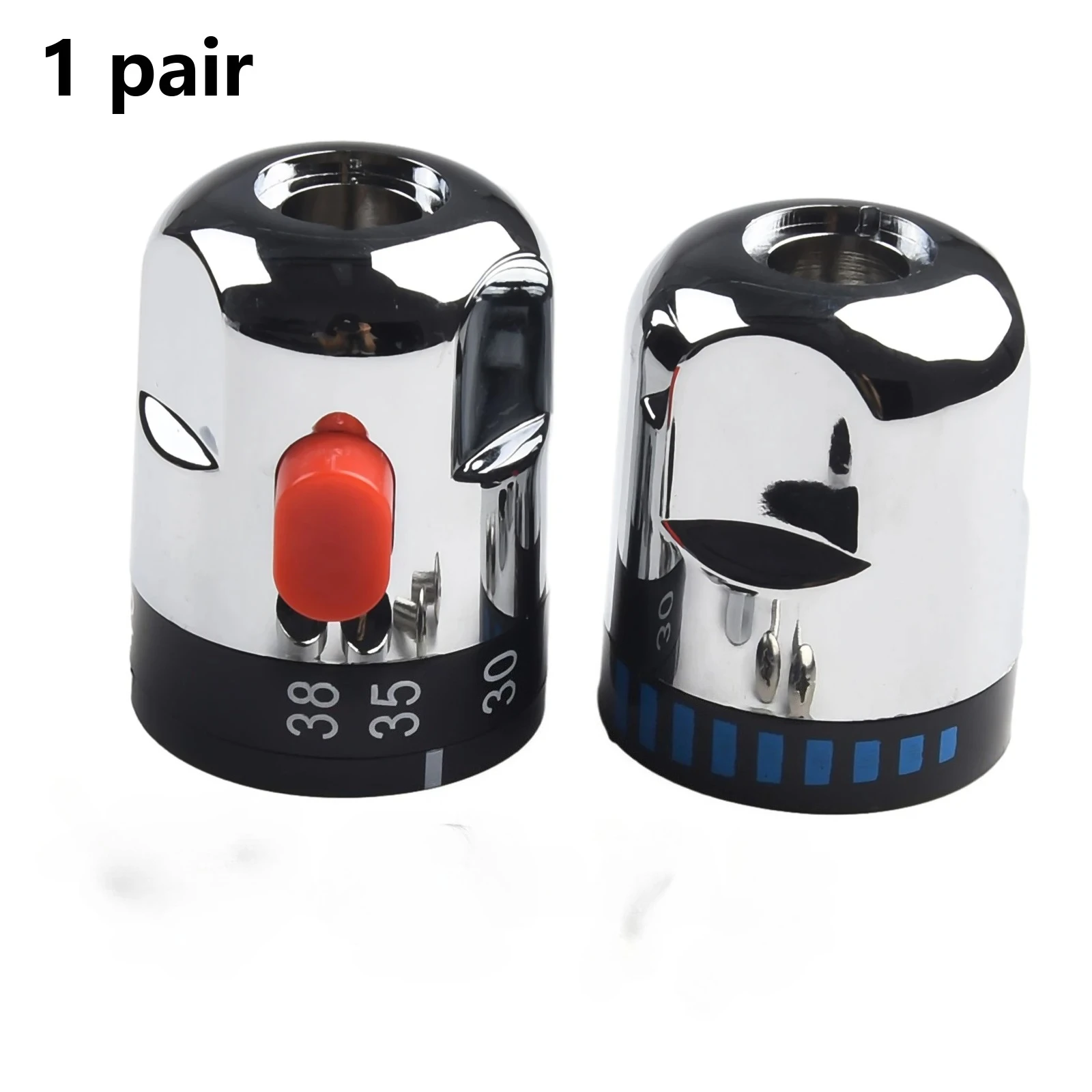 

For Bath Shower Mixer Taps Solar Valve Head 1 Pair Thermostatic Control Handle Thermostatic Mix Valve Intelligent On Off Control