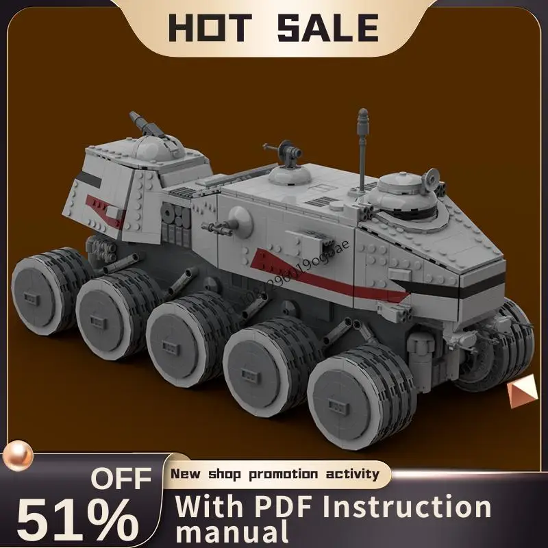 Nuevo 1856 Uds. Famoso película de batalla de estrellas Moc Turbo Tank Havw A6 modelo bloques de construcción Diy Ideas creativas juguetes para niños regalos de cumpleaños