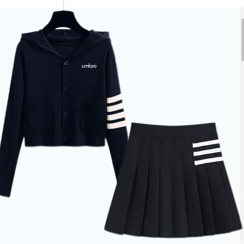 Golf Sweater Autumn Golf Wear Women 2024 New Korean Golf Suits Fashion Golf Knit+Skirt Pants Two Piece Set Women Golf Clothing