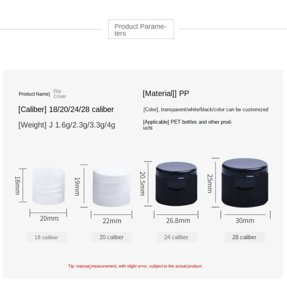 18/20/24/28 Calibre ใหม่หลายขนาดขวดพลาสติกหมวก PP วัสดุ Tricolor ผีเสื้อฝาครอบฝาครอบ Dispensing ขวด