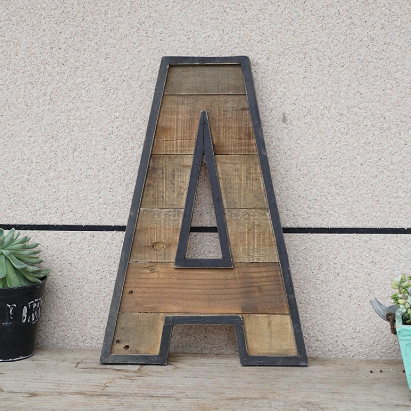 Vintage Industrial Letter Wall Decor, Wooden Rustic Bar Sign, Coffee Shop Wall Hanging, Creative Wall Art for Bars & Cafes