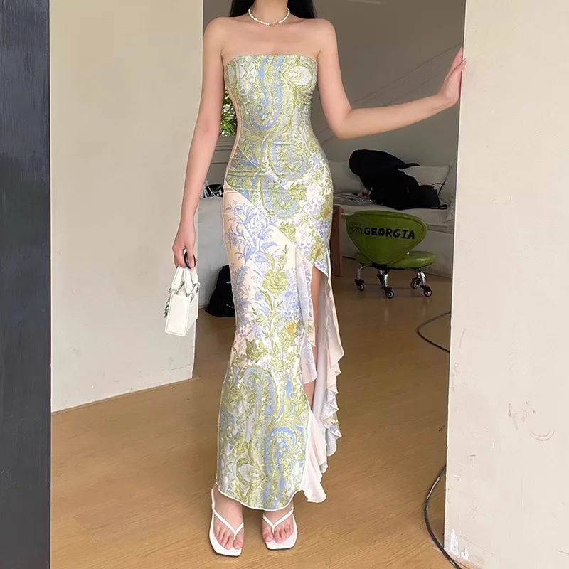 

Retro High-end Banquet Dress Cheongsam New Chinese Temperament Floral Beautiful Top Dress Women