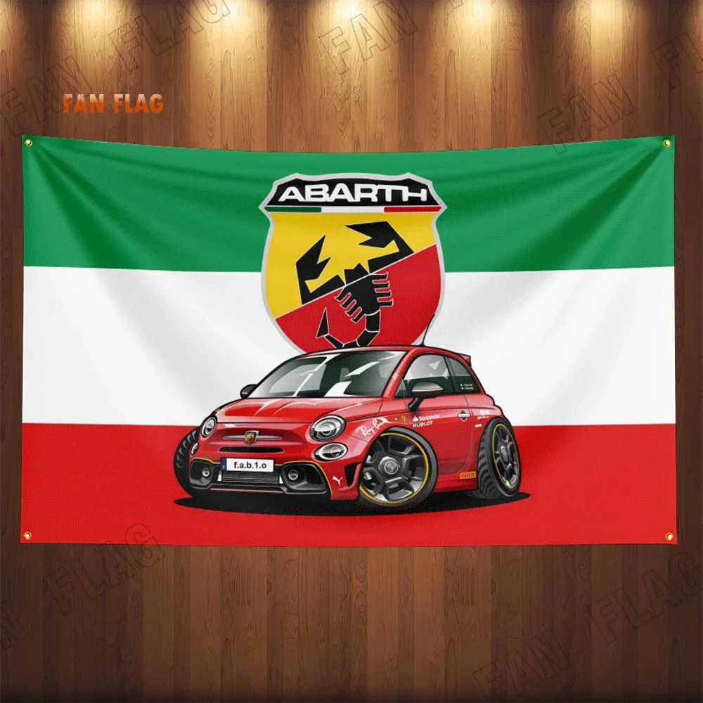 90x150CM ABARTHs Scorpion Flag Polyester Printed Garage Racing Sports Car Decoration Banner Tapestry