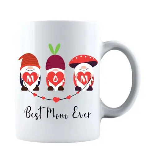 Best Mom Ever - Merry Moments Gnome Funny 11 oz Coffee Mug