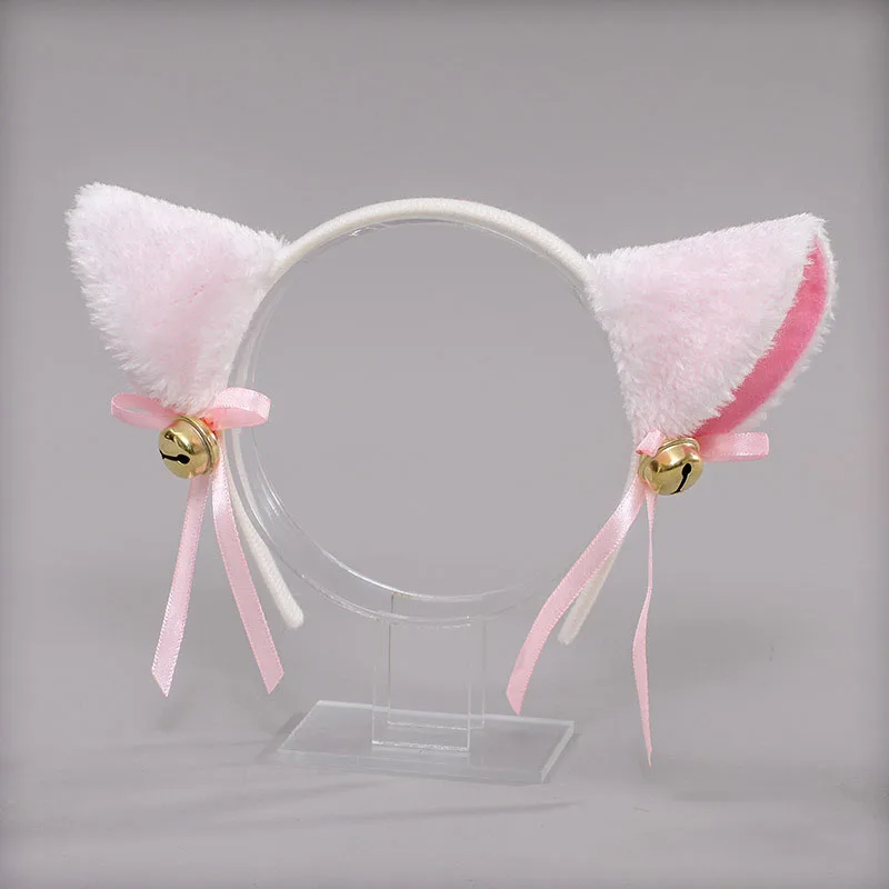 Cat Ears Headband para Mulheres e Meninas, Plush Bell Hairband, Cosplay, Masquerade, Party Costume, Acessórios para Cabelo, 7 Cores, Sexy