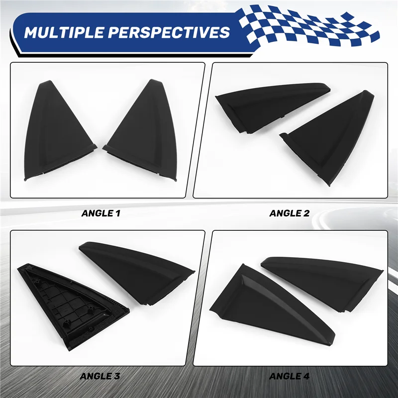 AS-For Kia Sportage 2006-2009 2010 مجموعات غطاء النافذة الخلفية الباب الجانبي ثلاثي الزوايا عمود الكسوة حامي الملحقات