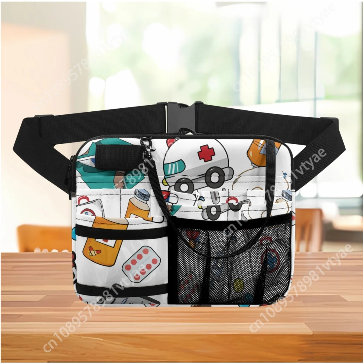 

New Medical Ambulance Designer Fashion Ladies Waist Bag Multi Pocket for Stethoscopes Bandage Scissor Belt Bags Female Sac Femme