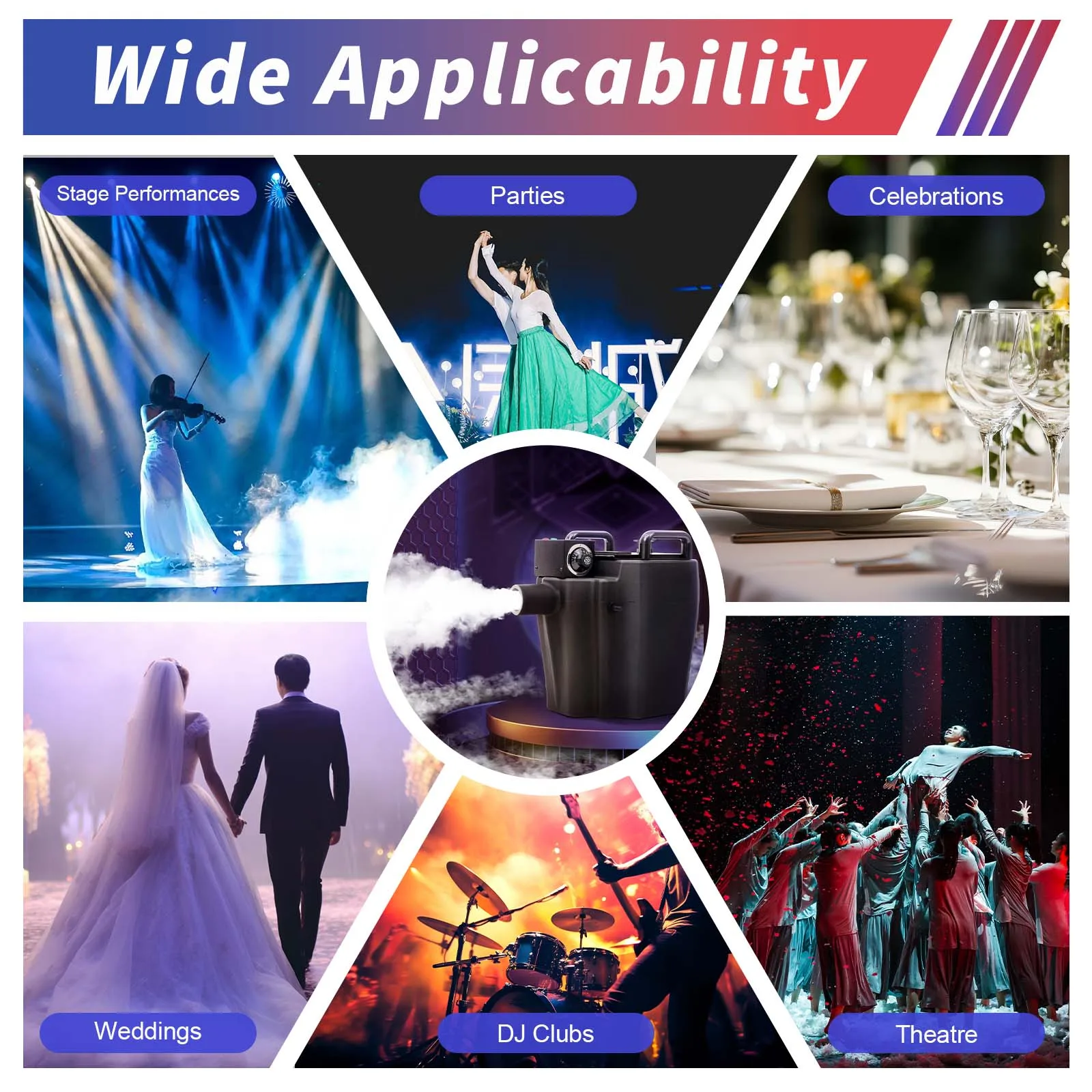 Profesjonalna maszyna do suchego lodu o mocy 3500 W zapewniająca oszałamiające efekty sceniczne