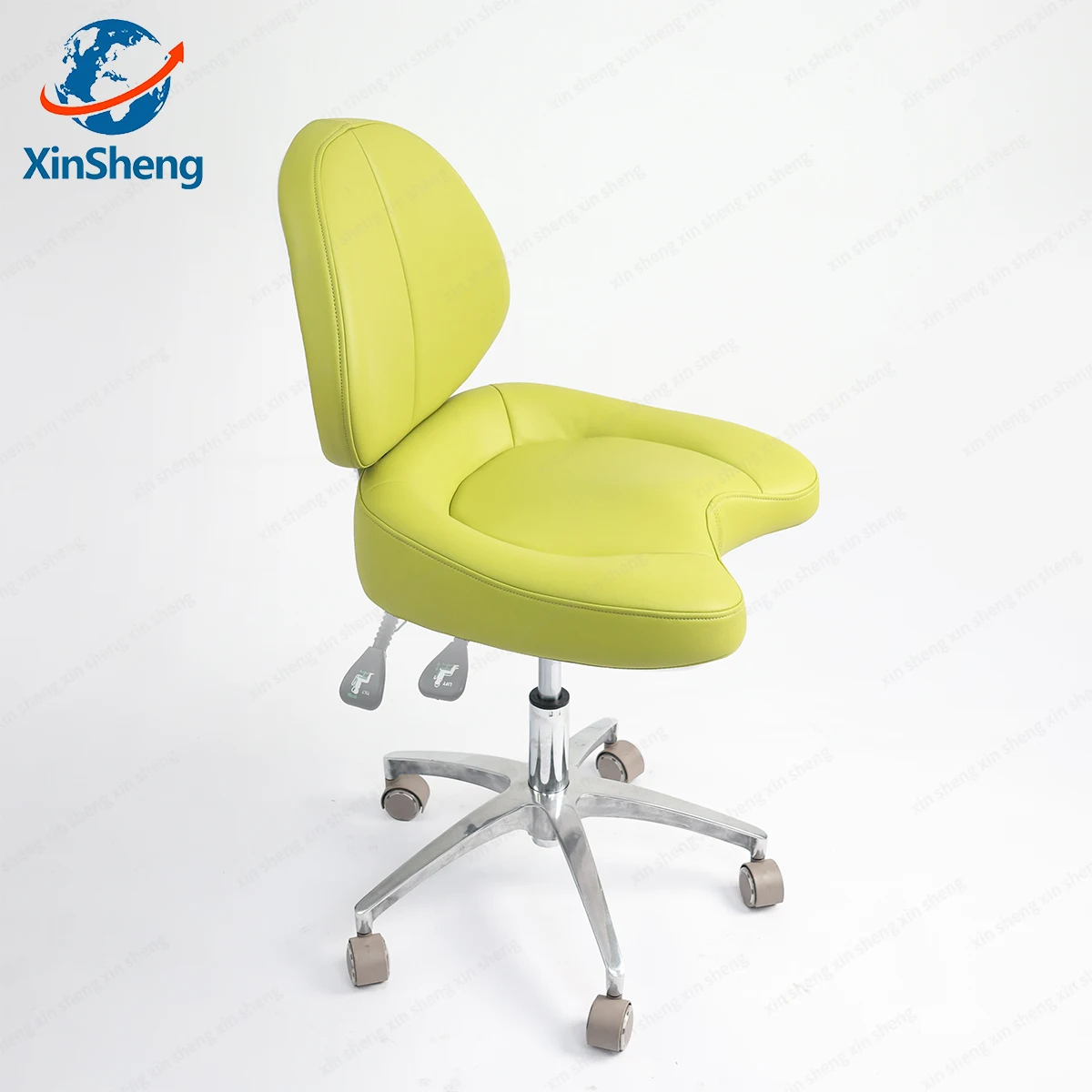 Adjustable Saddle Technician Stool Dental Doctor Chair Swivel Beauty Nail Tattoo Chair With Backrest