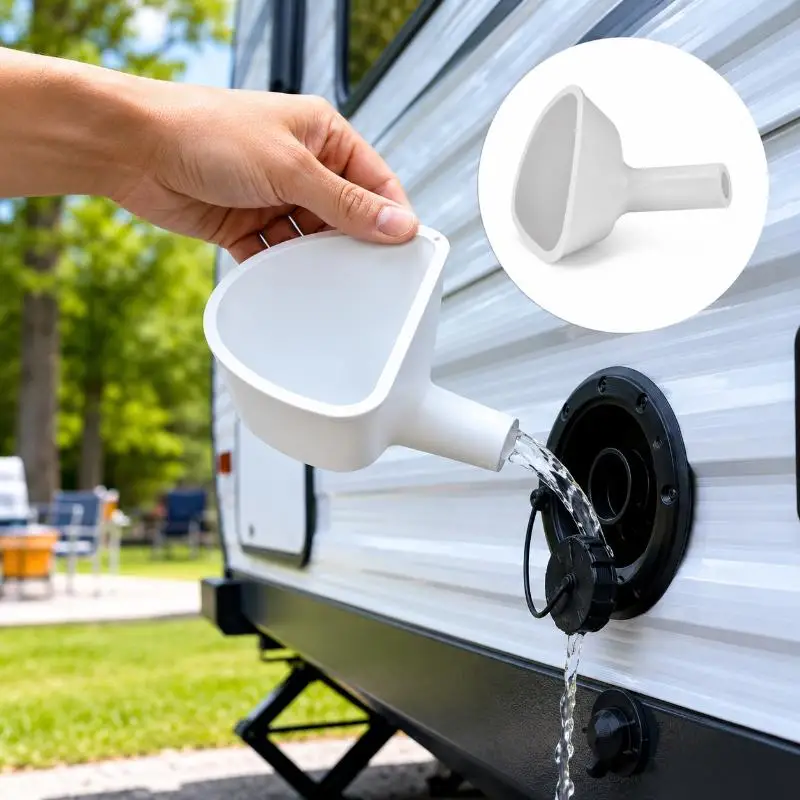 RV Fresh Water Tank Filling Funnel 3D Printed Durable Portable Water Inject Funnel For Camper Trailer Motorhome Travel Use