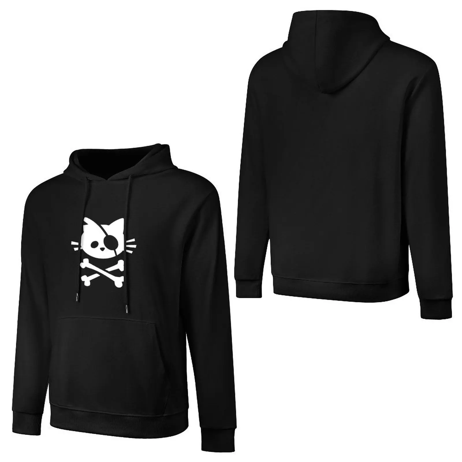 Cute Pirate Cat Skull and Crossbone Pullover Hoodie autumn jacket men men's coat mens designer clothes hoodie man