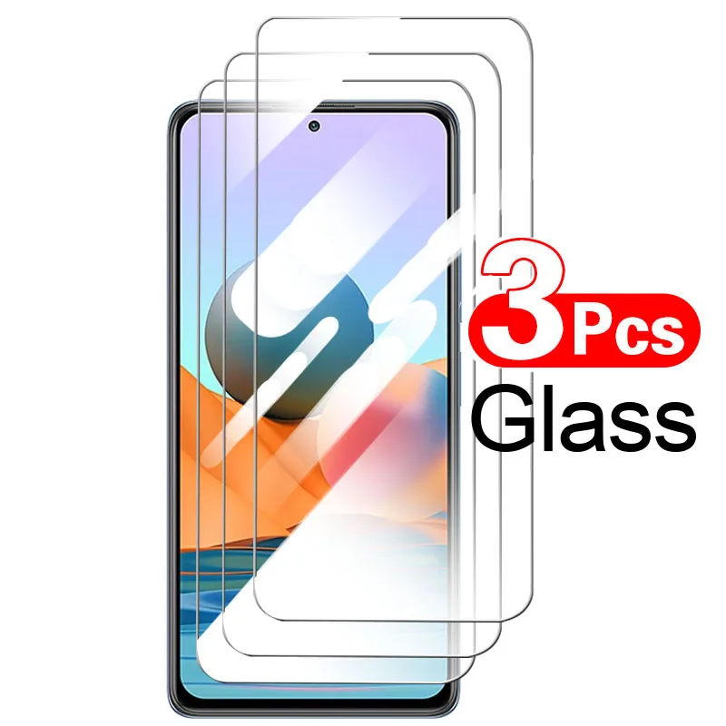 

3Pcs Tempered Glass for Xiaomi Redmi Note 10 Pro 5G on Xiomi Xiami 10S 10T 11x 11 Lite 11t 11t Pro Screen Protector Cover Film