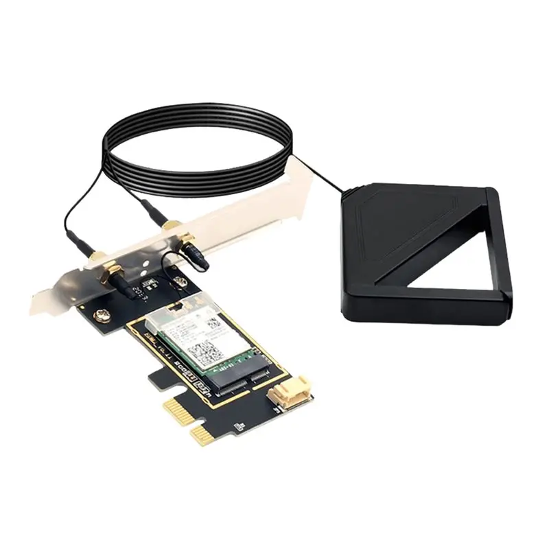

Беспроводная карта Wi-Fi 6 RTL8852BE с магнитной антенной AX1800 802.11Ax BT5.2 PCI-E, двухдиапазонная 2.4G/5Ghz