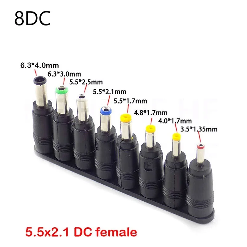 Universal Laptop DC Power Supply Adapter Connector Plug AC DC Conversion Head Jack Charger Connectors Notebook Power Adap