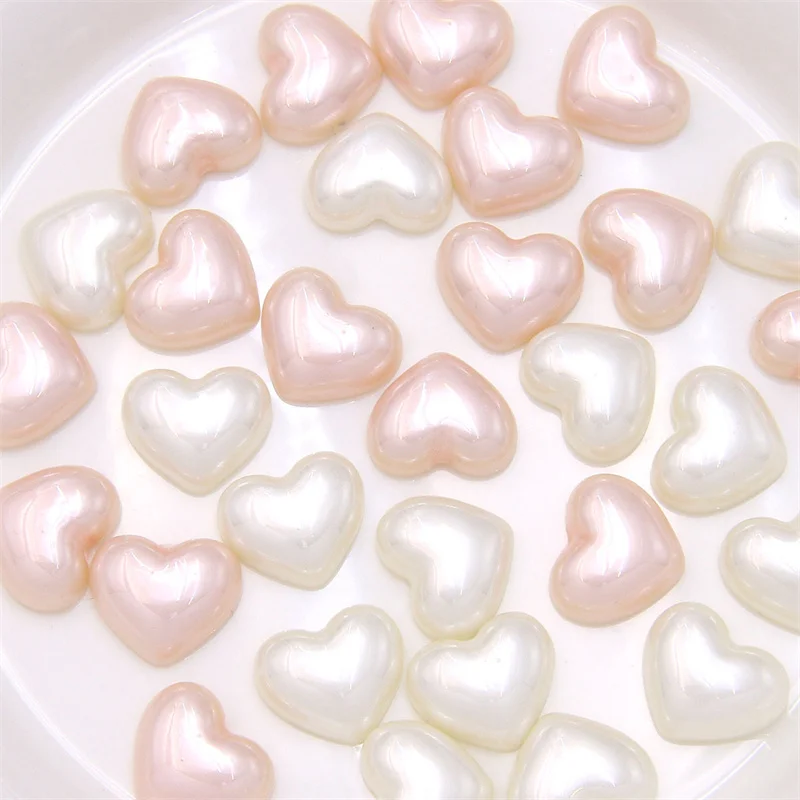 New style 100pcs/lot color print cartoon hearts shape resin cabohcon beads diy jewelry garment/hair accessory