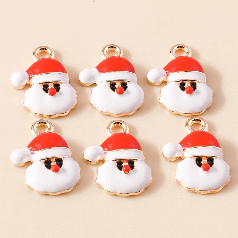 20 Stück Mix süße Emaille Weihnachten Schneemann Baum Hirsch Weihnachtsmann Charms Anhänger für Schmuckherstellung Halsketten Ohrringe DIY Geschenke – Detail 34