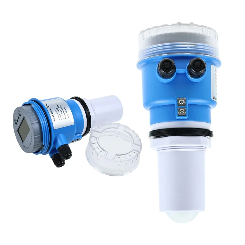 DC24V Sensor Ketinggian Air Radar Non-kontak untuk Cairan Tangki Partikel Padat Pengukur Tingkat Radar PTFE Meteran Tingkat Ultrasonik