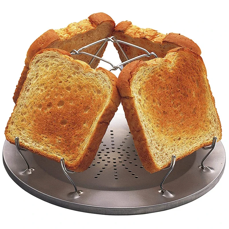 

Simple Portable Stainless Steel Toast Rack Outdoor Camping Toaster Folding Portable Grill Multi-Purpose Stove Grill High Quality
