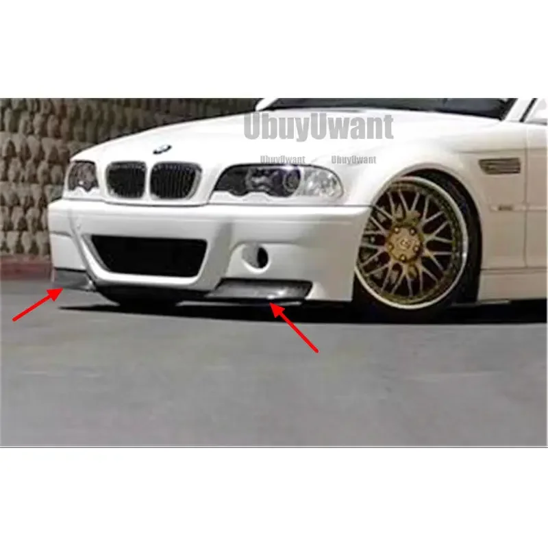 Car Front Bumper Splitters Diffuser Spoiler Splitter Lip Guard Lip For BMW E46 1999-2006 2001 M3 Carbon Fiber CSL Style view 3