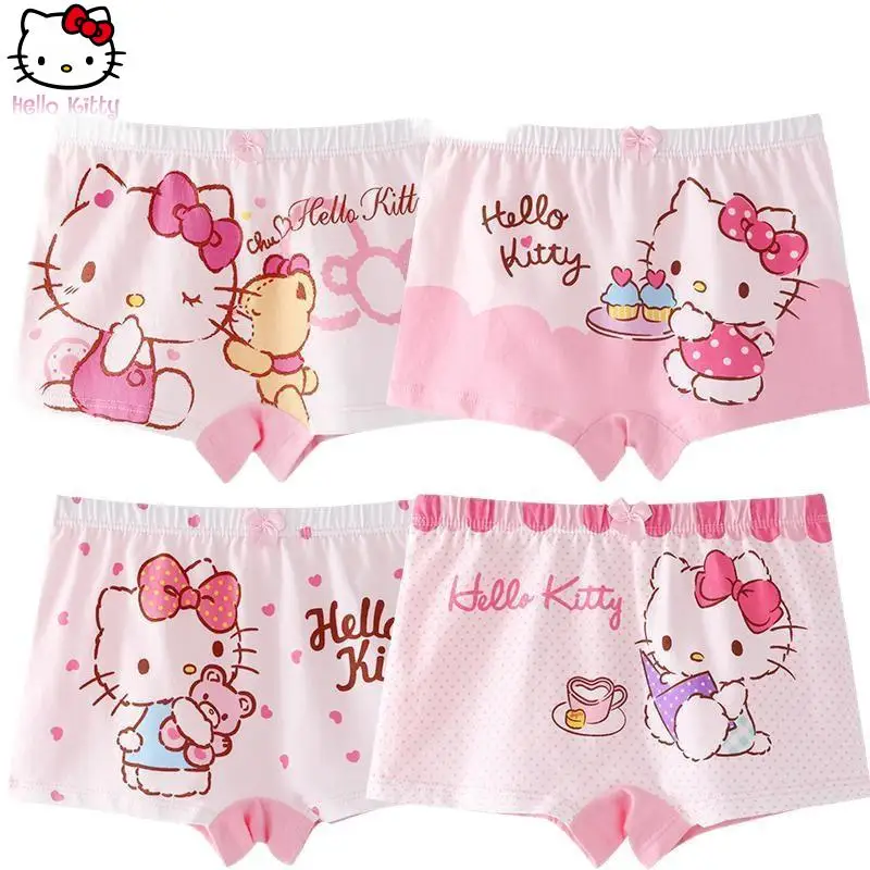 

Hello Kitty Girls Kawaii Boxer Panties Cartoon New Anime Shorts Sanrio Summer Thin Boxer Bottoms Skin Friendly Soft Breathable