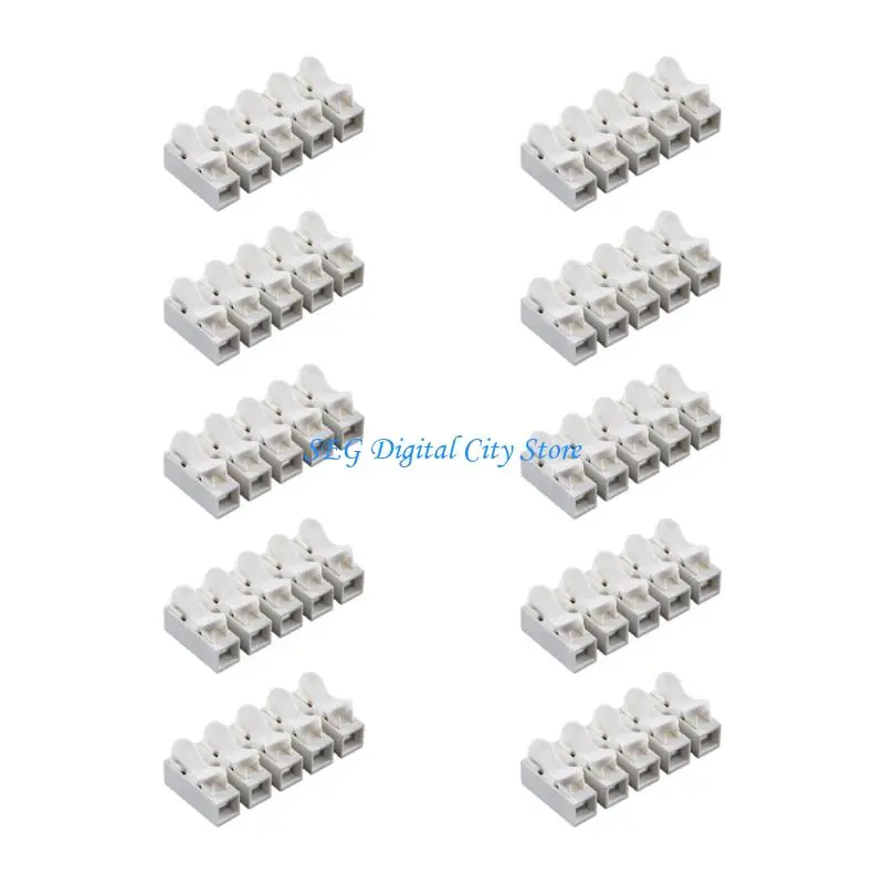 U75B Tool Less Electrical Terminal Block Quick Press To Connection Heat Resistant