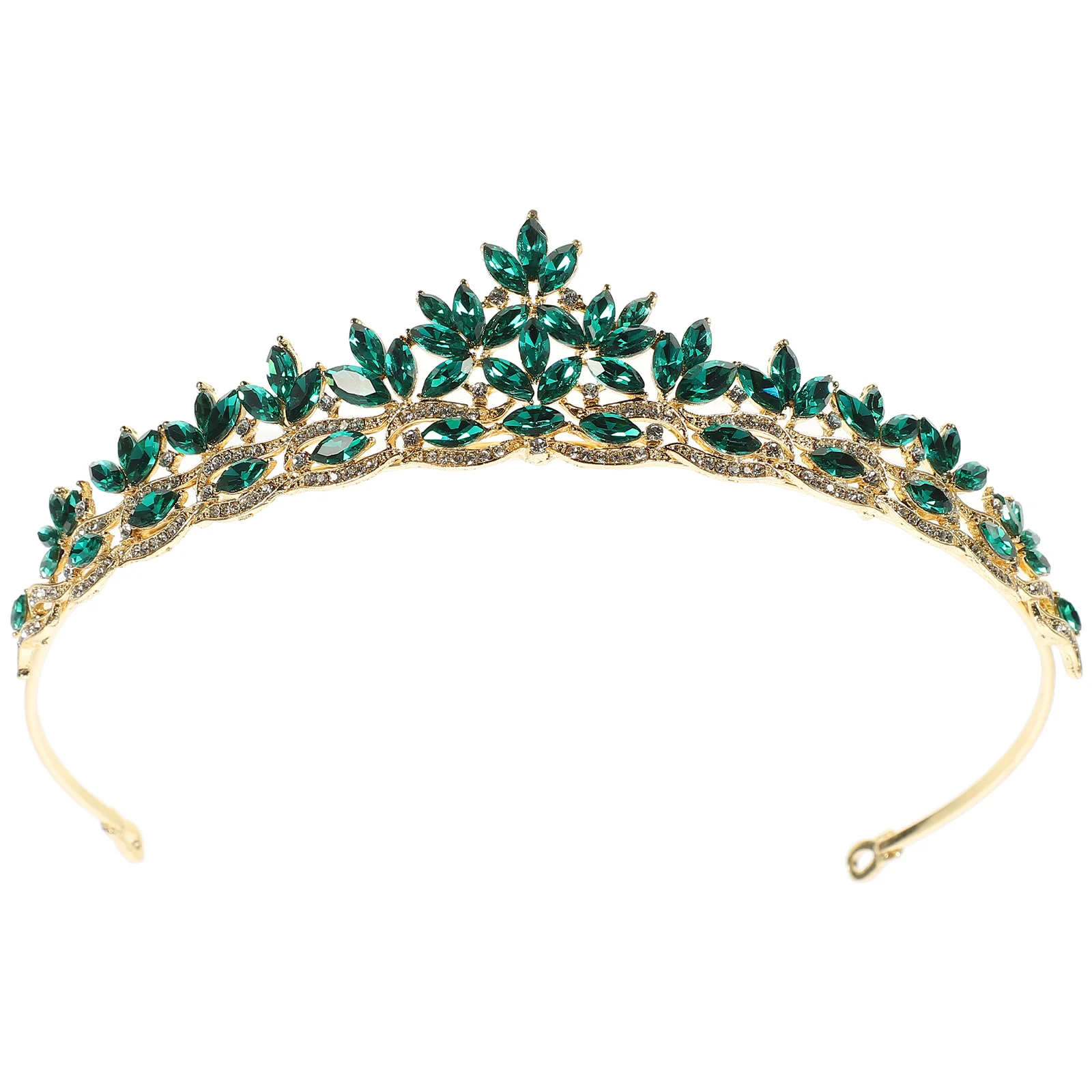 

Head Band Crown Wedding Headdress Girl Bridal Hair Decors Headpieces for Green Headband Miss