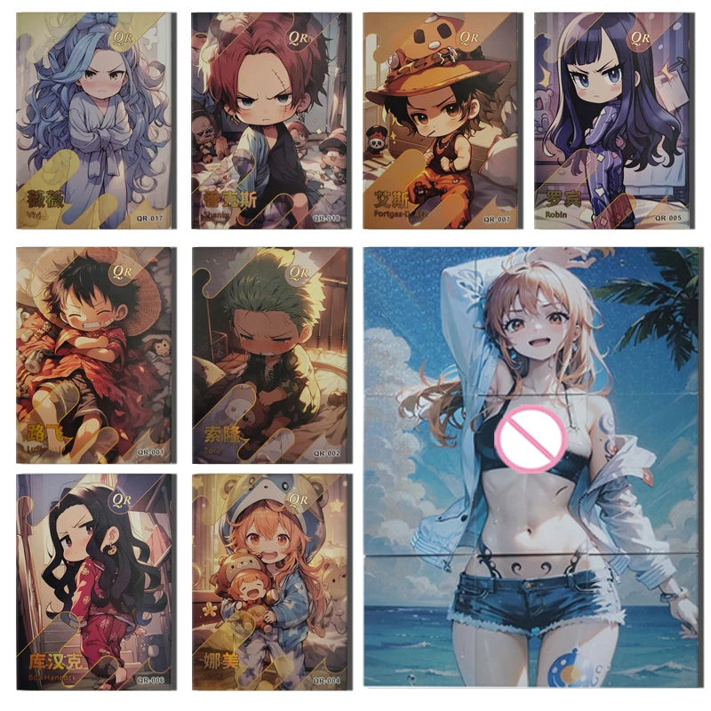 

Oule ONE PIECE QR Puzzle card Monkey D. Luffy Nami Nico Robin Tony Tony Chopper boy Toy collection Birthday Christmas gift