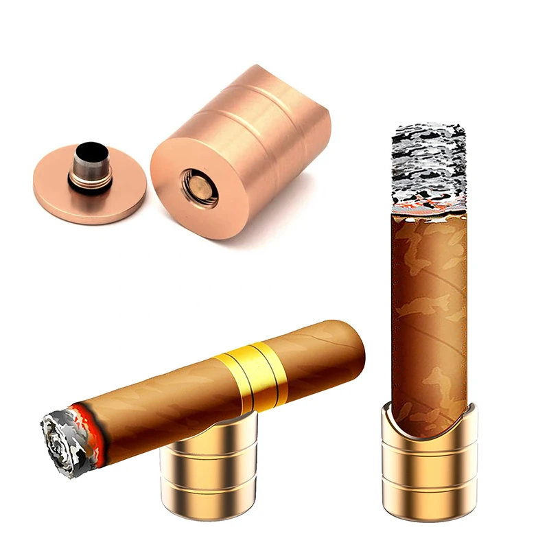 

NOW ENJOY 2-in-1 Multi-functional Cigar Holder Cigar Drill Portable Tray Gift Set Alloy Cigar Accessories