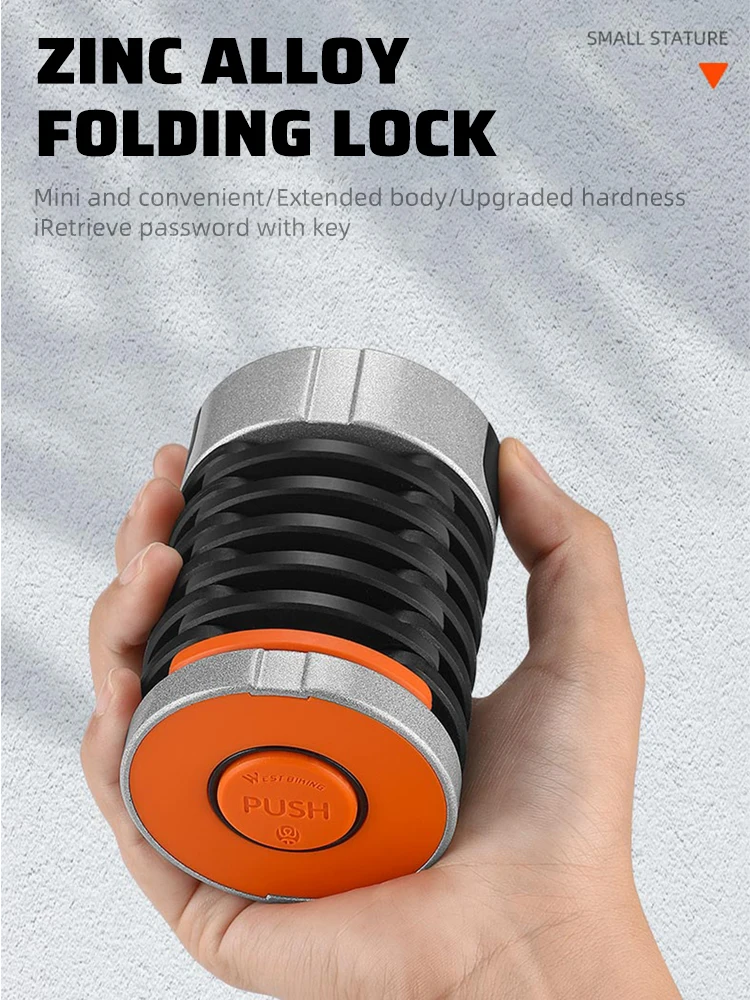 AliExpress West Biking WEST BIKING Folding Bike Lock Combination Anti-theft Lock Portable E-Bike Heavy Duty Chain Lock Bicycle Cycling Accessories