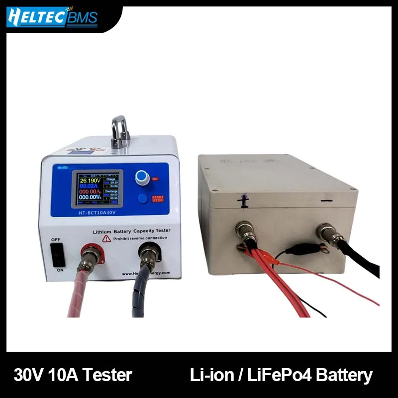 Heltec battery pack Maintenance instrument 10A Charge/Discharge battery capacity tester for 18650/21700 Lipo/lifepo4 30V